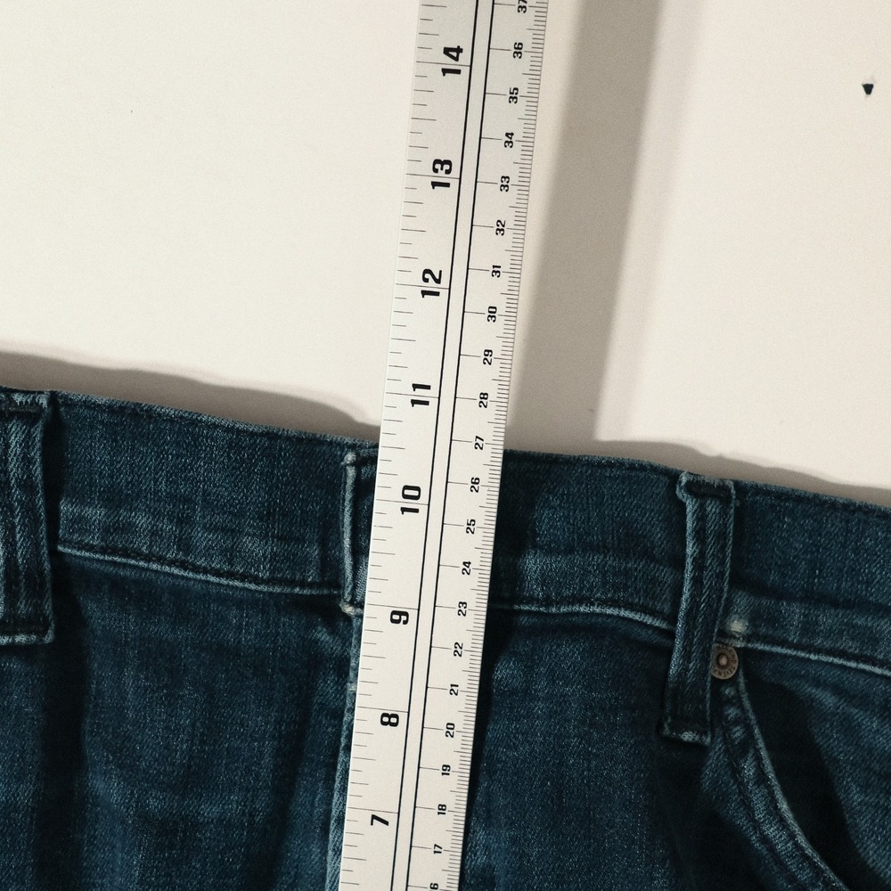 7 For All Mankind Slimmy Jeans Mens 38x32 Dark Wash Blue Denim - Picture 13 of 14